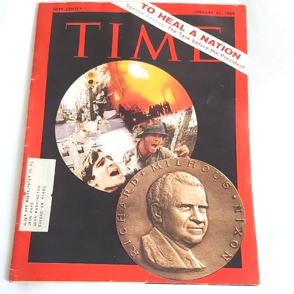 Red and Black Art Decal with Commemorative Medallion